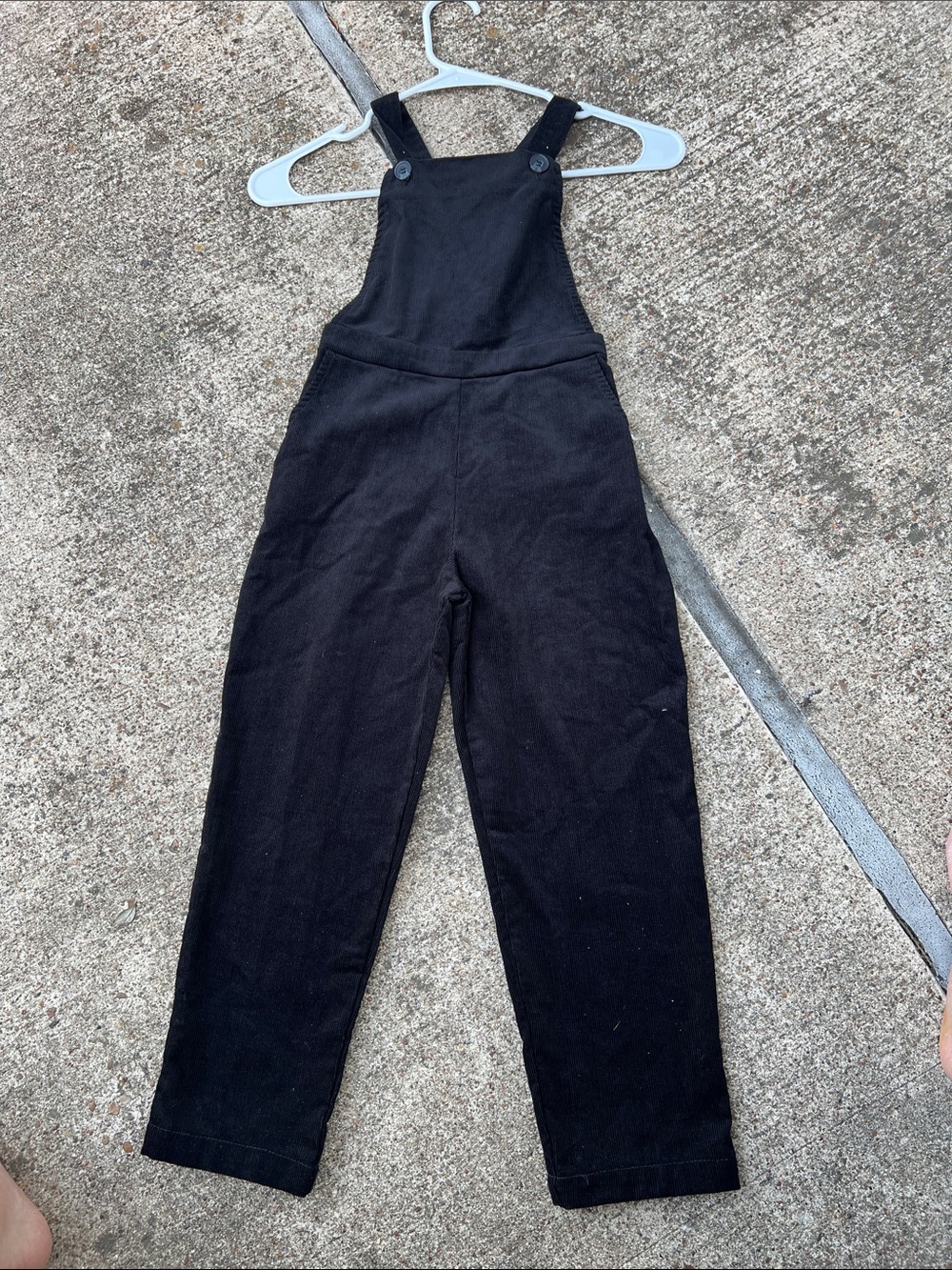 Copper Key Black Corduroy Overall Jumpsuit